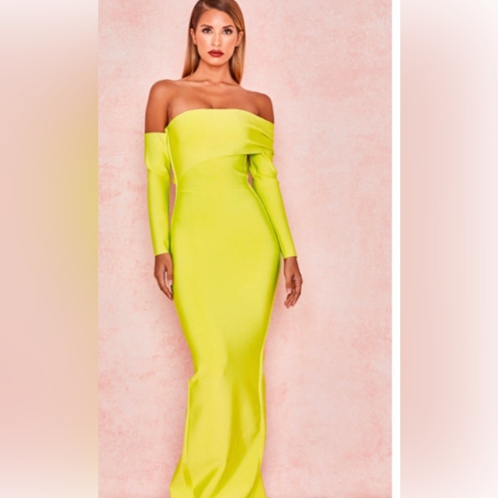 House of Cb yellow Dress Size Small